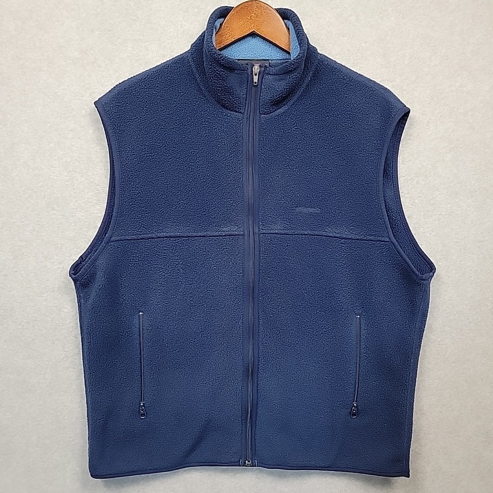 Vintage PATAGONIA SYNCHILLA Fleece Vest Full Zip Men's Large‎ Blue